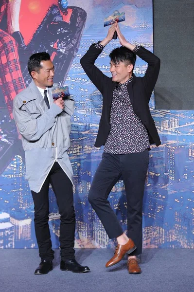 Hong Kong Schauspieler Gordon Lam Rechts Posiert Als Schauspieler Louis — Stockfoto