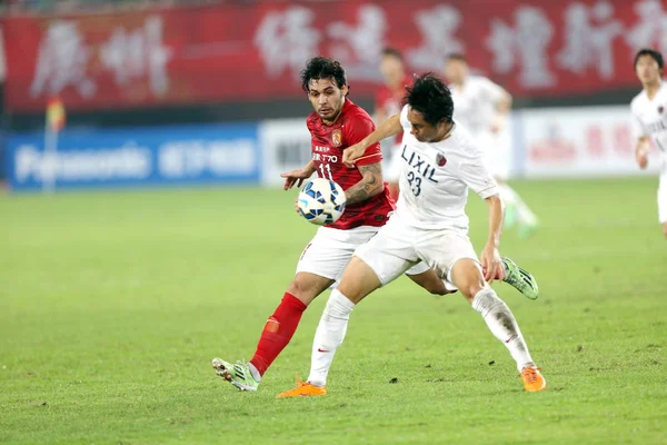 중국의 광저우 Evergrande 왼쪽의 Ricardo Goulart Kanazaki 일본의 가시마 그들의 — 스톡 사진