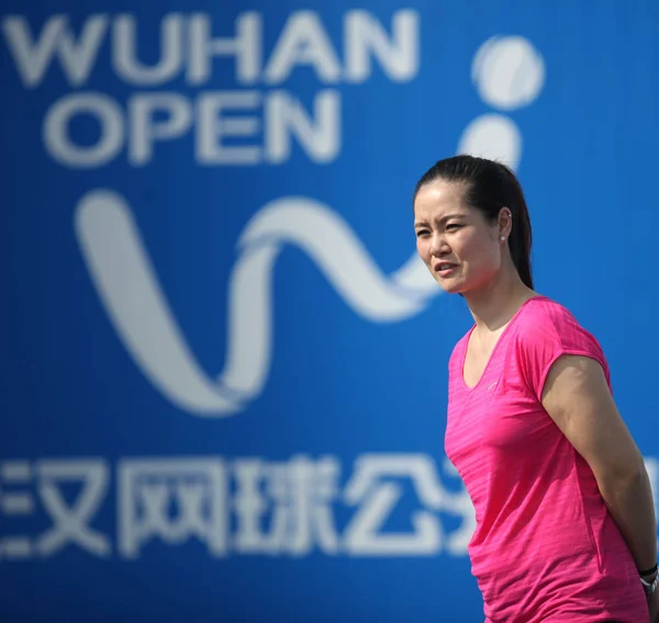 Retired Chinese Tennis Star Poses Master Class 2015 Wta Wuhan — Stock Photo, Image