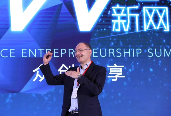 Thibault Villet Ceo Współzałożycielka Seksowny Sprzedaż Chiny Dostarcza Przemówienie Podczas — Zdjęcie stockowe