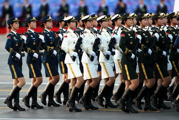 Las Guardias Honor Del Epl Ejército Popular Liberación Llegan Plaza — Foto de Stock