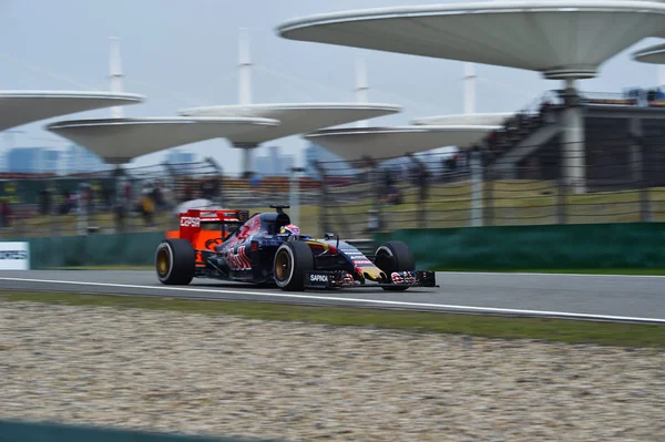 Holandská Řidič Max Verstappen Toro Rosso Voly Jeho Auto Během — Stock fotografie