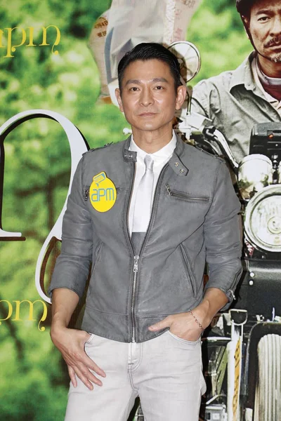 Acteur Hongkongais Andy Lau Pose Lors Événement Promotionnel Pour Son — Photo