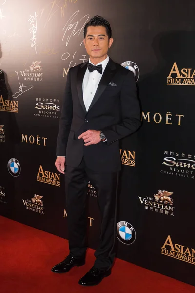 Aaron Kwok Actor Hong Kong Posa Alfombra Roja Para Los — Foto de Stock