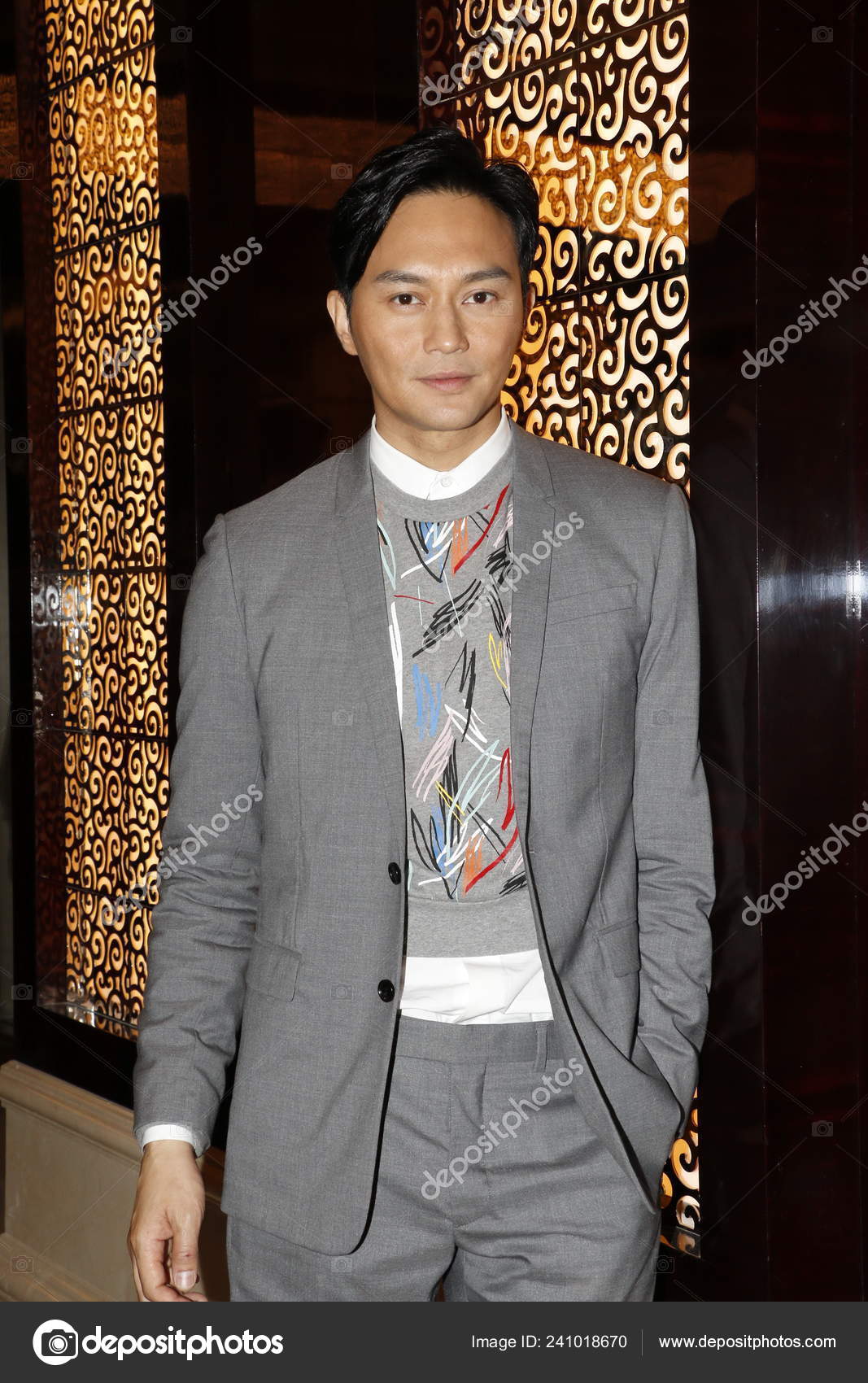 Hong Kong Actor Julian Cheung Poses Arrives Opening Ceremony