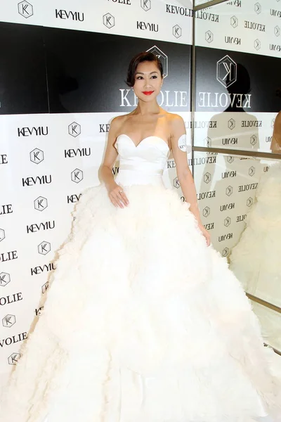 Hong Kong Actress Nancy Poses Opening Ceremony Actress Myolie Kevolie — Stock Photo, Image