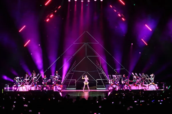 Cantora Americana Katy Perry Apresenta Concerto Xangai Sua Prismatic World — Fotografia de Stock