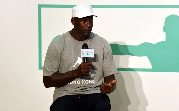 Superstar Del Basket Americano Michael Jordan Partecipa Evento Promozionale Programma — Foto Stock