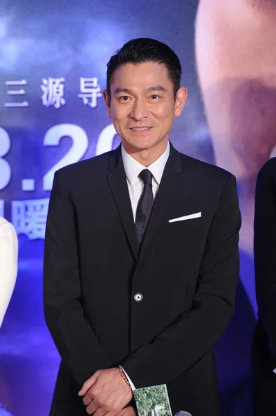 Hong Kong Singer Actor Andy Lau Poses Press Conference His — Stock Photo, Image