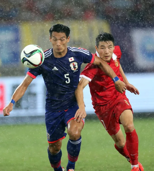 Lei China Direita Desafia Tomoaki Makino Japão Durante Seu Jogo — Fotografia de Stock