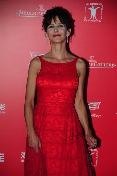 Actriz Francesa Sophie Marceau Posa Sobre Alfombra Roja Para Ceremonia — Foto de Stock