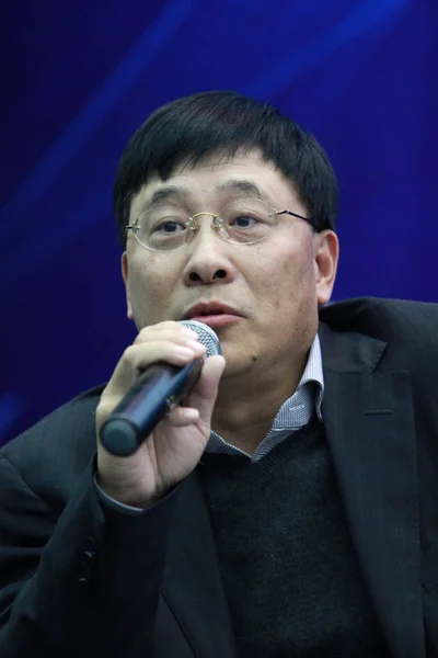 Nie Qingping Általános Igazgató Kínai Értékpapír Finance Corporation Ltd Beszél — Stock Fotó