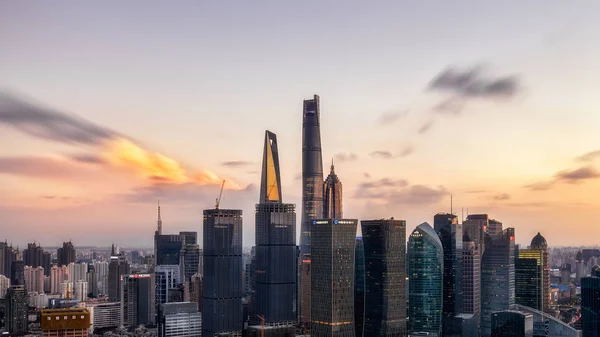 Panorama Finanční Čtvrti Lujiazui Shanghai Tower Nejvyšší Shanghai World Financial — Stock fotografie