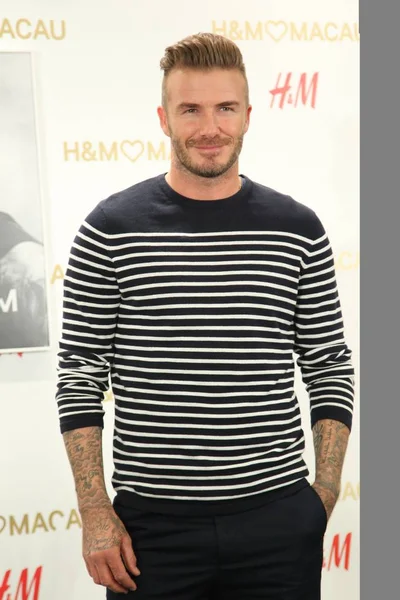 David Beckham Estrella Del Fútbol Inglés Posa Durante Ceremonia Apertura — Foto de Stock