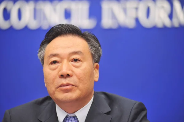 Wang Zuji Başkan Yardımcısı Çin Sigorta Düzenleme Komisyonu Circ Pekin — Stok fotoğraf