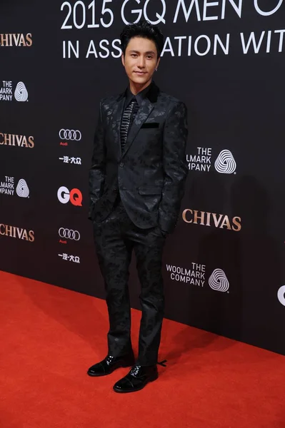 Actor Chino Chen Kun Posa Alfombra Roja Cuando Llega Ceremonia — Foto de Stock