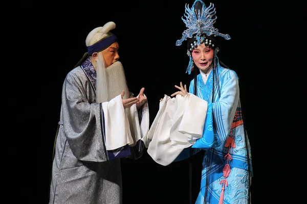 Artistas Chineses Realizam Uma Ópera Pequim Teatro Tianjin Binhu Tianjin — Fotografia de Stock