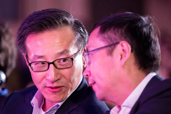 Joseph Tsai Lewo Współzałożyciel Wiceprezes Wykonawczy Alibaba Group Rozmowy Zhang — Zdjęcie stockowe
