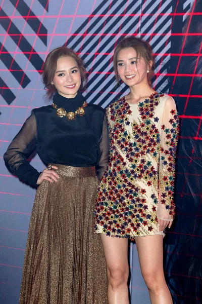 Gillian Chung Izquierda Charlene Choi Del Dúo Pop Twins Hong — Foto de Stock