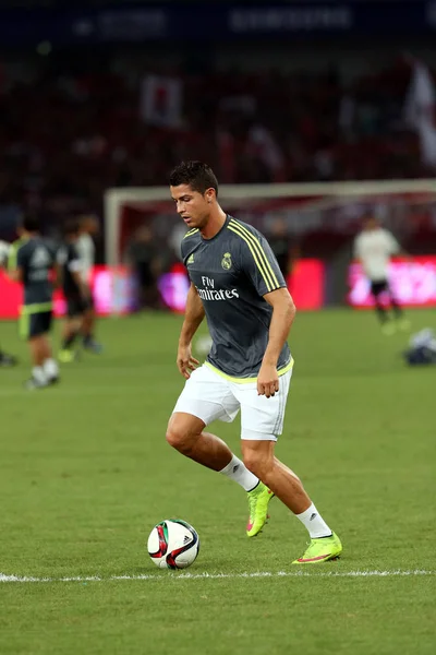 Cristiano Ronaldo Real Madrid Réchauffe Avant Match Amical Football Contre — Photo