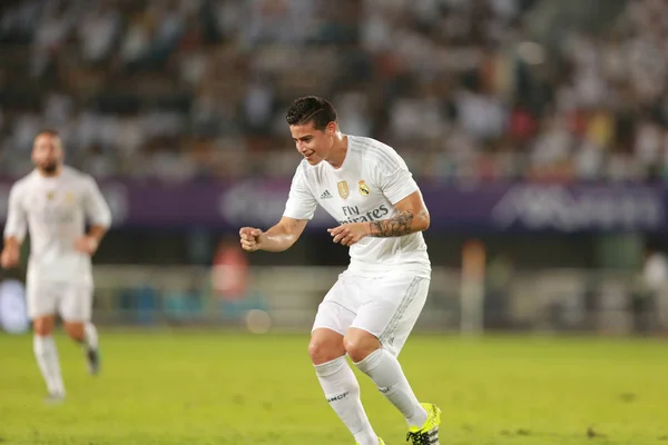 Real Madrid James Rodriguez Ünnepli Gólt Inter Milan Ellen Labdarúgó — Stock Fotó