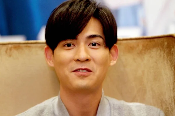 Chanteur Acteur Taïwanais Vic Chou Assiste Une Conférence Presse Pour — Photo