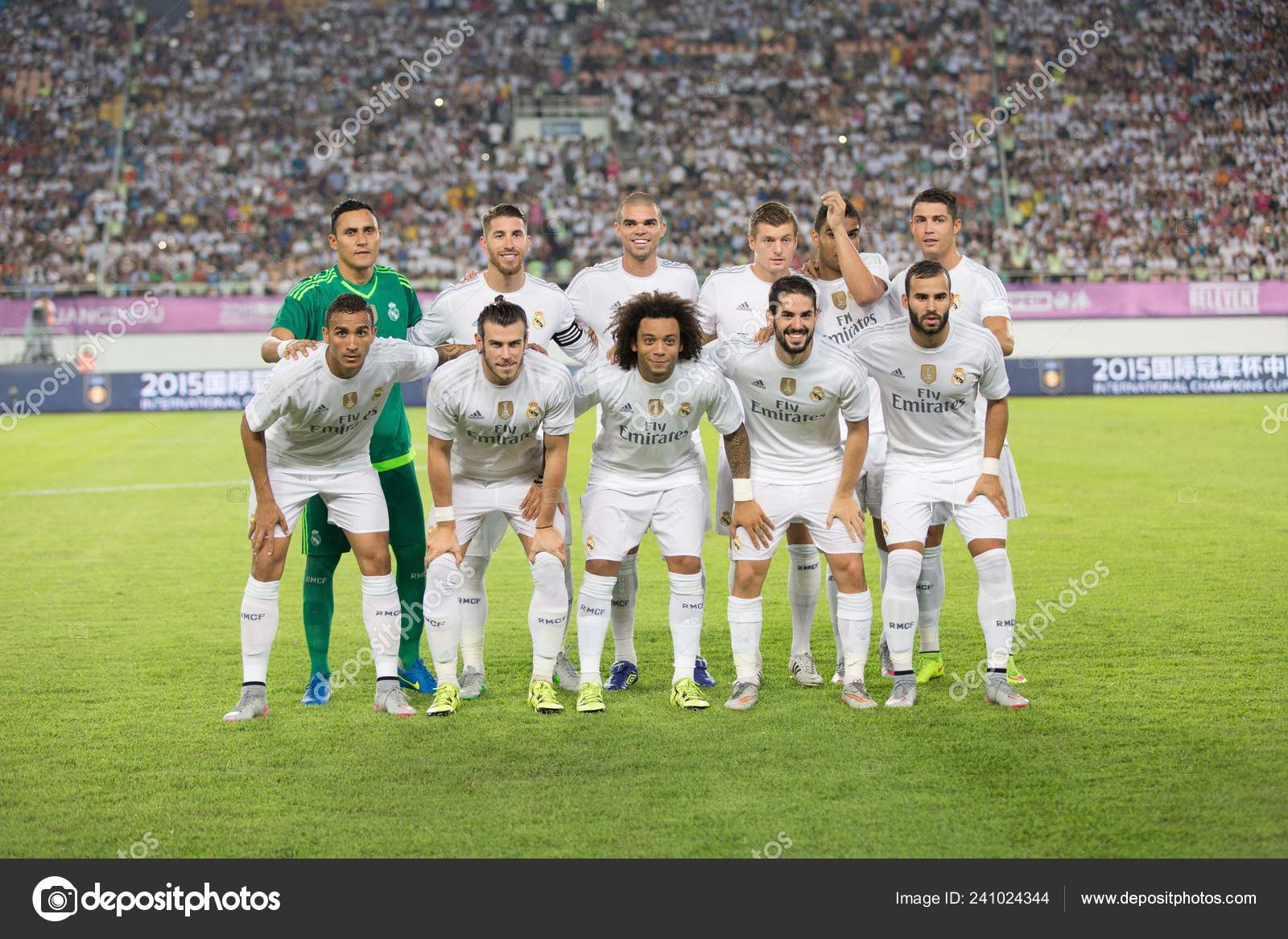 Players Starting Line Real Madrid Pose Photos Soccer Match Inter Stock Editorial Photo C Chinaimages 241024344