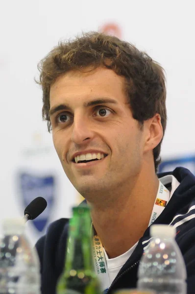 Albert Ramos Vinolas Spain Attends Press Conference Defeating Roger Federer — Stock Photo, Image