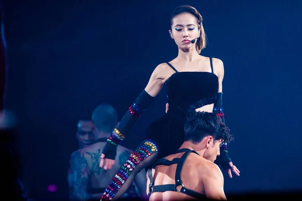 Taiwanees Zangeres Jolin Tsai Presteert Nanjing Concert Tijdens Haar Wereldtour — Stockfoto