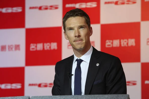 British Actor Benedict Cumberbatch Poses Promotional Event Suv Saic Motor — Stock Photo, Image