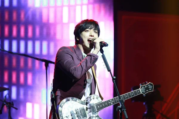 Jung Yong Hwa Del Grupo Chicos Surcoreanos Cnblue Presenta Evento — Foto de Stock