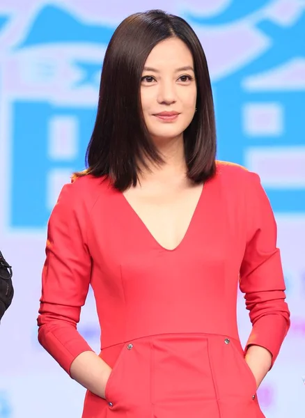 Китайская Актриса Вики Чжао Вэй Позирует Время Пресс Конференции Своей — стоковое фото