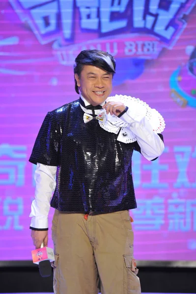 Taiwanese Host Kevin Tsai Poses Press Conference Talk Show Can — Stock Photo, Image