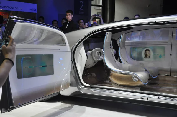 Mercedes Benz 015 Luxury Motion Concept Car Exhibe Durante Ces — Foto de Stock