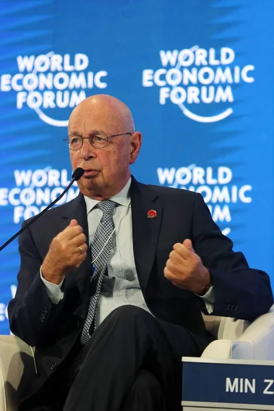 Economista Alemão Klaus Schwab Fundador Presidente Executivo Fórum Econômico Mundial — Fotografia de Stock