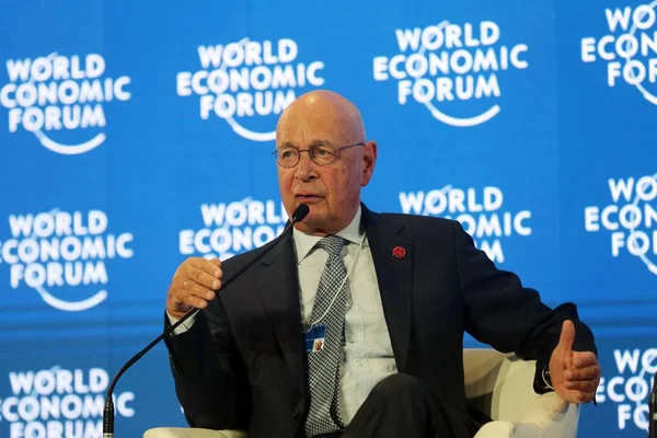 Economistul German Klaus Schwab Fondator Președinte Executiv Forumului Economic Mondial — Fotografie, imagine de stoc