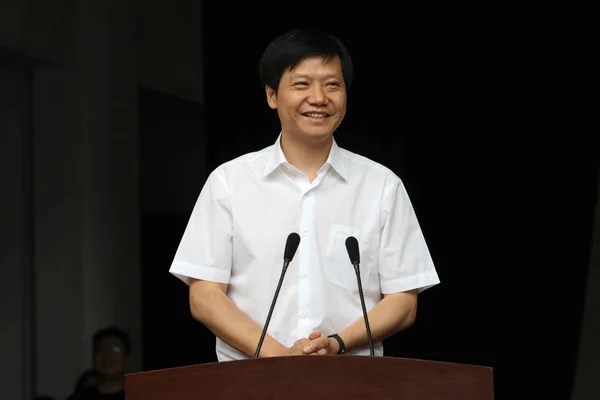 Lei Jun Chairman Und Ceo Xiaomi Technology Lächelt Während Der — Stockfoto