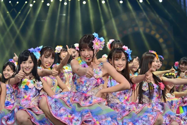 Členové Čínská Dívka Skupiny Snh48 Sesterská Skupina Japonky Skupina Akb48 — Stock fotografie
