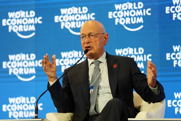 Alman Ekonomist Kurucusu Yönetim Dünya Ekonomik Forumu Başkanı Klaus Schwab — Stok fotoğraf