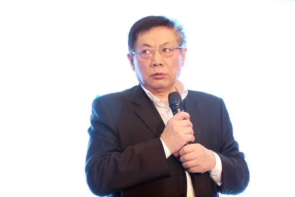 Ren Zhiqiang Ehemaliger Vorsitzender Der Huayuan Property Ltd Spricht Während — Stockfoto