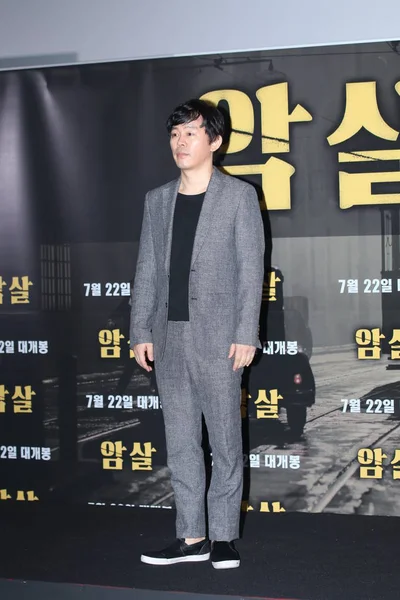 Zuid Koreaanse Acteur Choi Duk Maan Vormt Tijdens Een Preview — Stockfoto