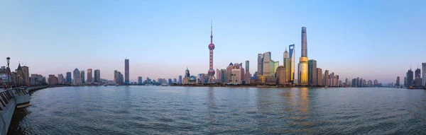 Panoramic View Lujiazui Financial District Shanghai Tower Right Tallest Oriental — Stock Photo, Image