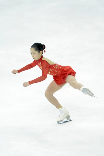 일본의 미야하라 2015 상하이 Isu 스케이팅 선수권 2015의 스케이팅 — 스톡 사진