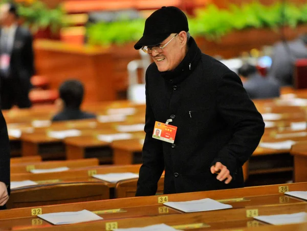 Actor Comediante Chino Zhao Benshan Asiste Segunda Reunión Plenaria Tercera —  Fotos de Stock