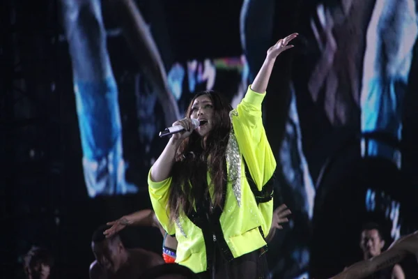 Cantante Taiwanesa Mei Actúa Durante Concierto Ciudad Nanning Región Autónoma — Foto de Stock