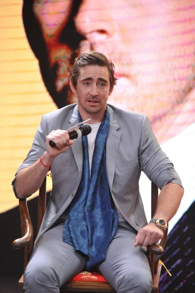 Attore Americano Lee Pace Interviene Una Conferenza Stampa Pechino Cina — Foto Stock