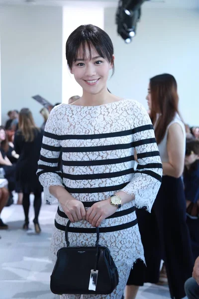 Chinese Actrice Sandra Sichun Woont Michael Kors Fashion Show Tijdens — Stockfoto