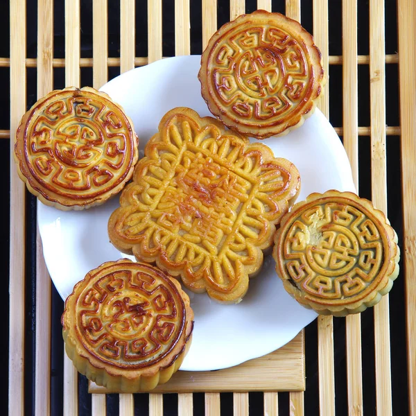 Illustration Traditional Mooncakes Chinese Mid Autumn Festival — Stock Photo, Image