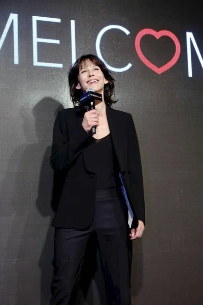 French Actress Sophie Marceau Speaks Celebration Event Fifth Anniversary Chinese — Stock Photo, Image