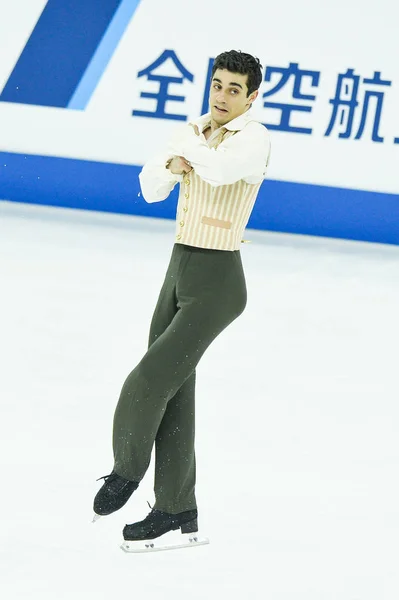 Javier Fernandez Spain Performs Men Free Skating Isu World Figure — Stock Photo, Image